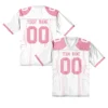 Personalized Blue Football Shirt with Team Name Number Custom Print Embroidery American Football Jersey for Men Women Youth Kids