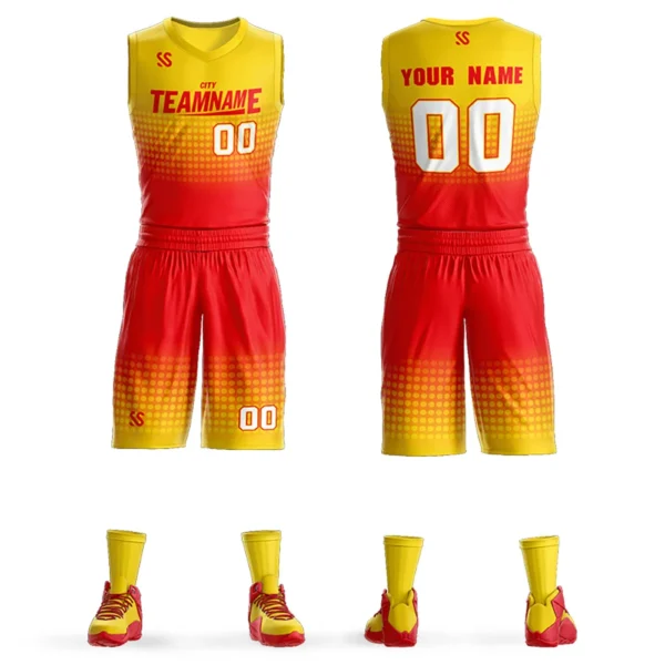 Custom Basketball Shirt Fashion Gradient Design Creative Team Uniform Basketball Jersey Set Adult/Kids