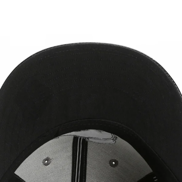 Stylish Cartoon Embroidered Adult Baseball Cap Playful Vinyl Record Brim Design Finger Pattern Hip Hop Flat Sun Hat
