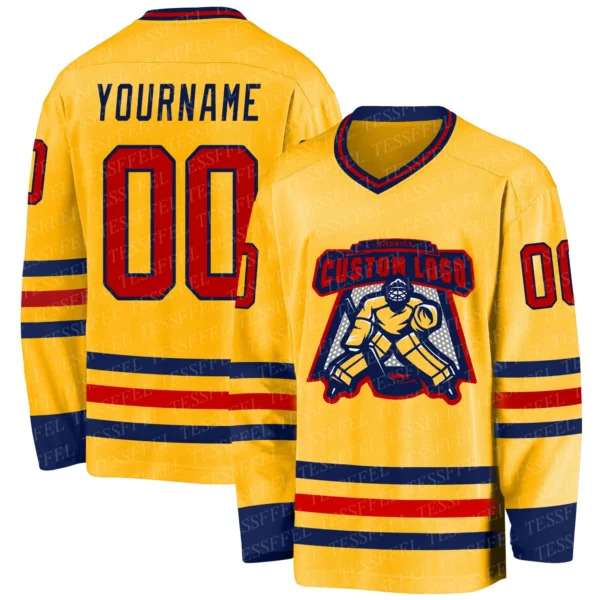 NewFashion Custom Name Number Player Colorful Retro 3DPrint Unisex Harajuku Pullover Casual Hockey Shirts Jersey Long Sleeves S5