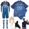 Anime Blue Lock Shidou Cosplay Costumes # 99 Shidou Ryuusei Football Jersey Cosplay Wigs Mens Halloween Party Soccer Uniform Set