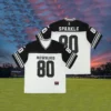 Men's 2025 Summer New American Football Jersey Plus Size Sweatshirt Mesh Short-sleeved T-shirt Top