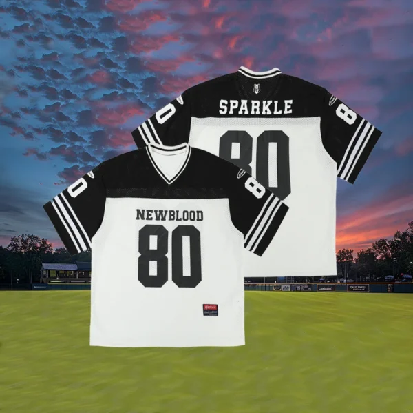 Men's 2025 Summer New American Football Jersey Plus Size Sweatshirt Mesh Short-sleeved T-shirt Top