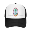 Guam Flag Print Mesh Baseball Caps Adjustable Snapback Hats for Men Women Outdoor Sun Protection Cap Casual Trucker Dad Hat