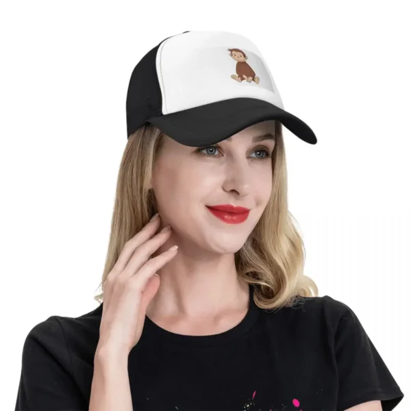 Curious George Cap Fashion Casual Mesh Baseball Caps Adjustable Hat Hip Hop Summer Unisex Baseball Hats Polychromatic