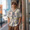 Men Baseball Jersey Geometric Abstract Art Printed Streetwear Trendy Minimalist Vintage Street Style Breathable Unisex Outfits
