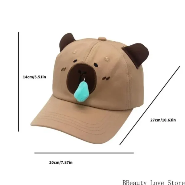 Cartoon Capybara Embroidered Baseball Caps Adjustable Dad Hat Novelty Design Sun Hat for Men and Women All Matching