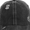 Vintage Denim Ripped Baseball Cap Washed and Distressed Adjustable Old Men Women Vintage Outdoor Trendy Streetwear Snapback Cap