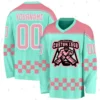 Custom Name Team Gradient Graffiti Colorful Retro Breathable Pullover 3DPrint Casual Harajuku Hockey Long Sleeve Jersey Shirts 1