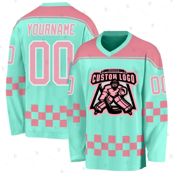 Custom Name Team Gradient Graffiti Colorful Retro Breathable Pullover 3DPrint Casual Harajuku Hockey Long Sleeve Jersey Shirts 1