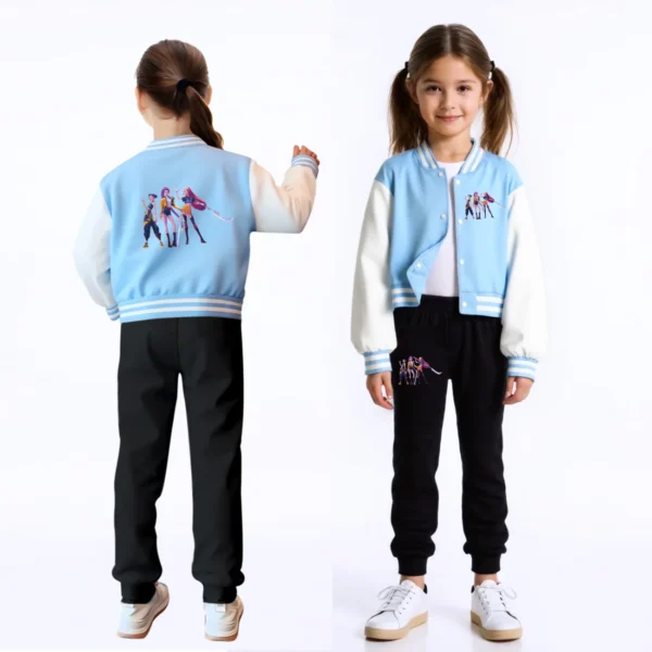 Baseball Jersey Cartoon New Casual Jacket Two-color Splicing Suitable for Spring and Autumn