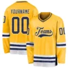 Custom Yellow Black Hockey 3D Print You Name Number Men Women Ice Hockey Jersey Competition Training Jerseys