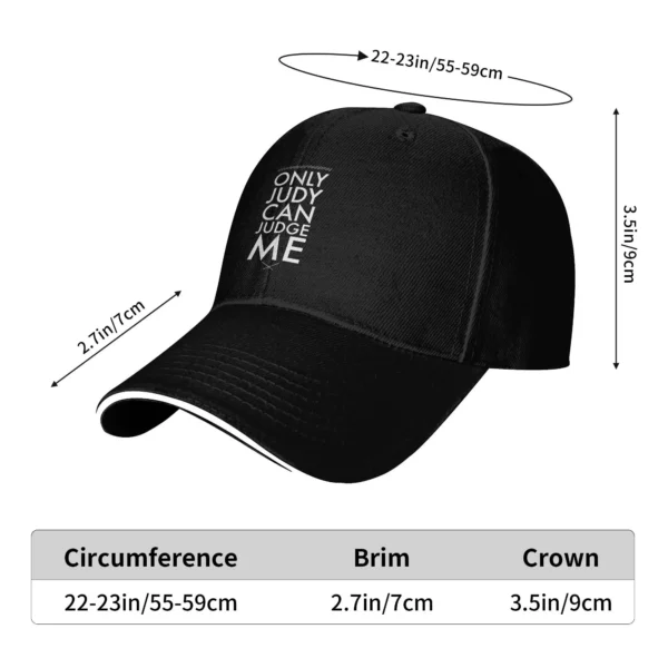 Summer Judy Can Judge Me Baseball Cap Outdoor Sport Casual Print Sun Hip Hop Hats Women Men Wholesale Baseball Caps