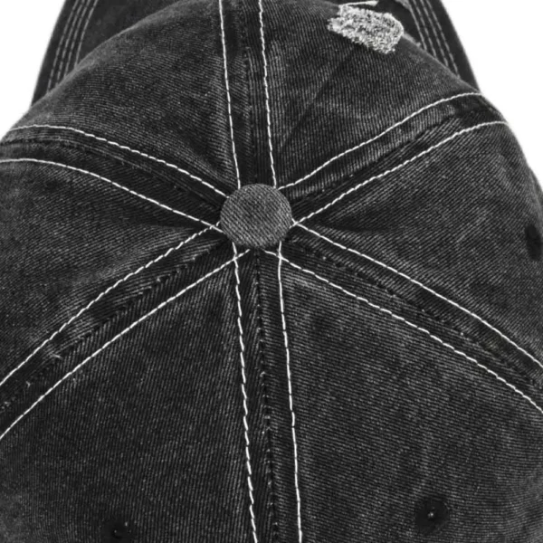 Vintage Denim Ripped Baseball Cap Washed and Distressed Adjustable Old Men Women Vintage Outdoor Trendy Streetwear Snapback Cap