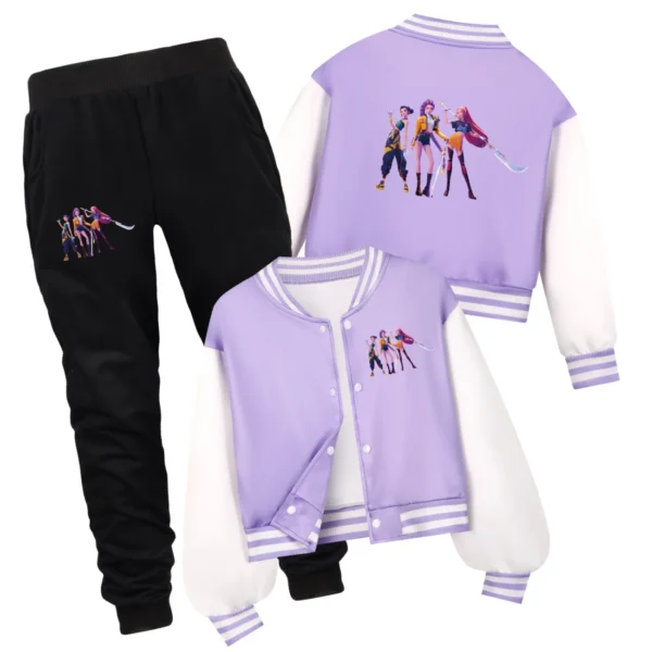 Baseball Jersey Cartoon New Casual Jacket Two-color Splicing Suitable for Spring and Autumn