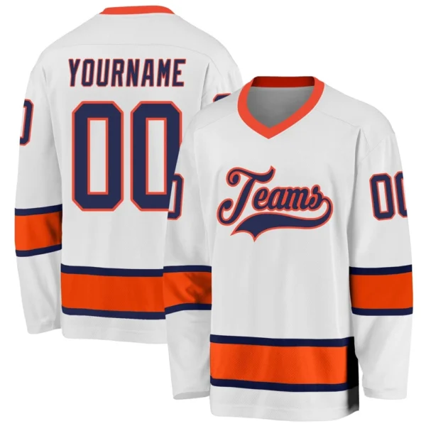 Custom Name & Team White Pink-Light Blue 3D Printed Fashion Men's Hockey Jersey Summer Unisex Casual Jersey Sweatshirt BQ-04