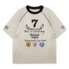 European and American Street Fashion Brands Loose Fit for Couples American Retro Sports Jerseys Short Sleeved Football Jerseys