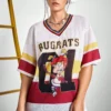 Summer New Baseball Jerseys For Women Mesh Breathable Half Sleeve Top Casual V-neck Short Sleeve Tees Oversized Y2K Top