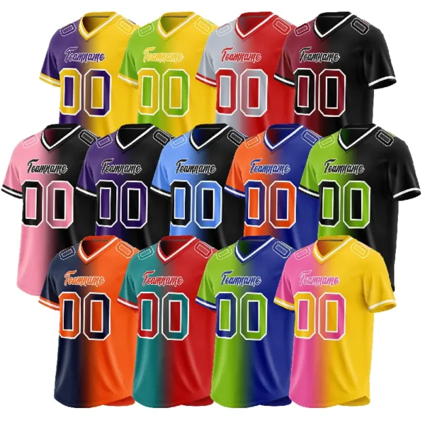 Wholesale Customized Stitched Football Jerseys Breathable Streetwear Retro American Football Team Wear for Casual
