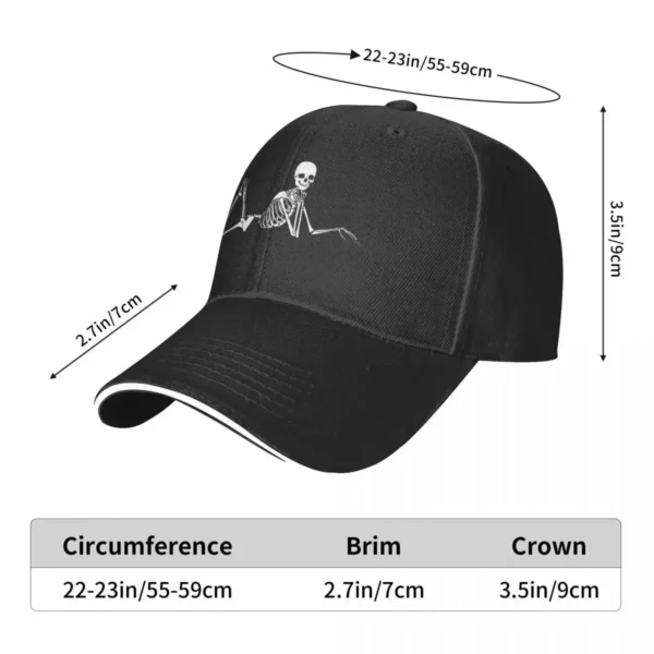 Cute Skeleton Posing Baseball Cap Luxury Man Hat Mountaineering Military Tactical Cap Beach Woman Hats Men's