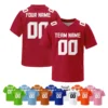 Custom American Football Jersey Shirt for Women Personalized Team Name Number Football Jersey Game Day Outfit Girls Fans Gift