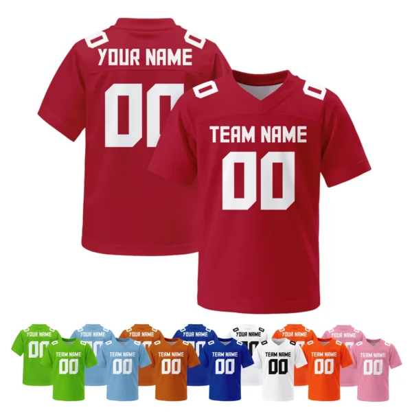 Custom American Football Jersey Shirt for Women Personalized Team Name Number Football Jersey Game Day Outfit Girls Fans Gift