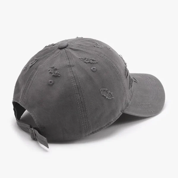 Womens Distressed Baseball Cap Spring Summer Casual Korean Style UV Shield Hat for Fashion Students All-Match Sun Protection